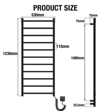Cargar imagen en el visor de la Galería, Toallero Eléctrico Atria 11 Negro 240W
фото 8