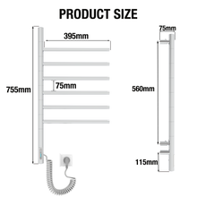 Cargar imagen en el visor de la Galería, Toallero Eléctrico Vertical 6 Cromo 65W
фото 8