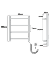 Cargar imagen en el visor de la Galería, Toallero Eléctrico Ladder 4 Cromo 35W
фото 9