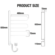 Cargar imagen en el visor de la Galería, Toallero Eléctrico Fluger 3 Blanco 90W
 фото 10