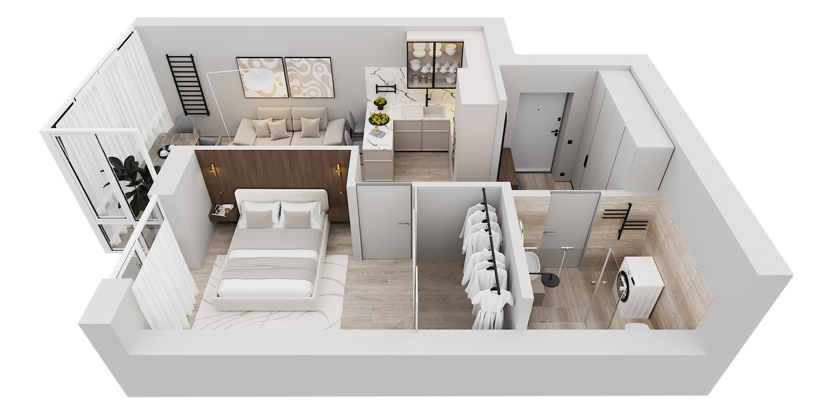 Ladder Elite 2 Negro para Cocina