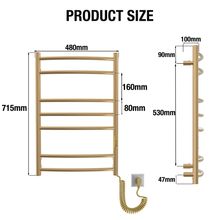 Cargar imagen en el visor de la Galería, Toallero Eléctrico Ladder 7 Dorado 97W
 фото 10