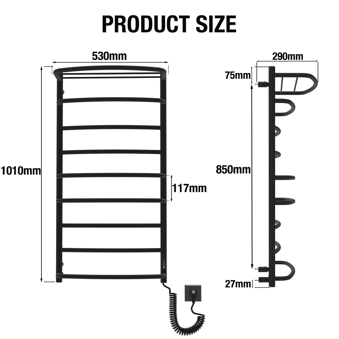 Cascade with Shelf 9 Negro