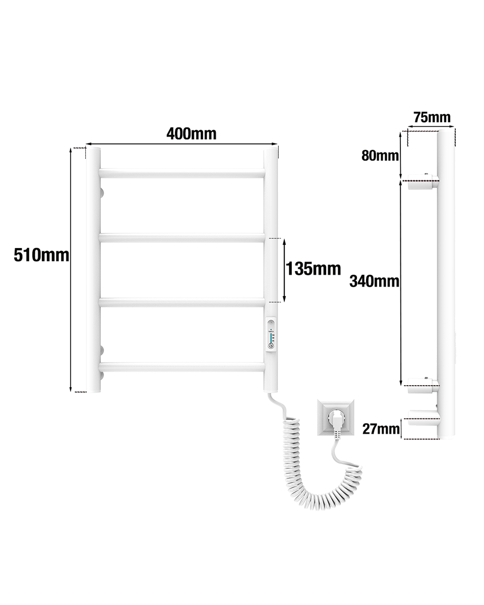 Toallero Eléctrico Ladder 4 Blanco 35W