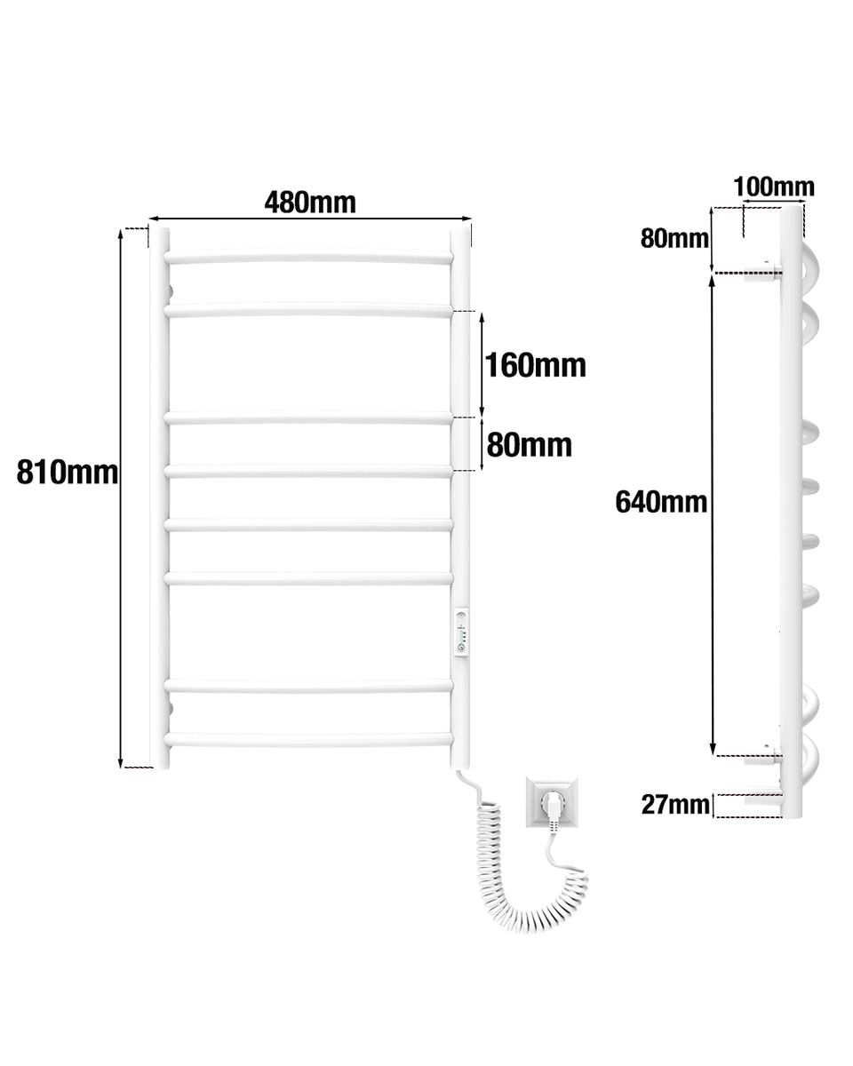 Toallero Eléctrico Ladder 8 Blanco 130W