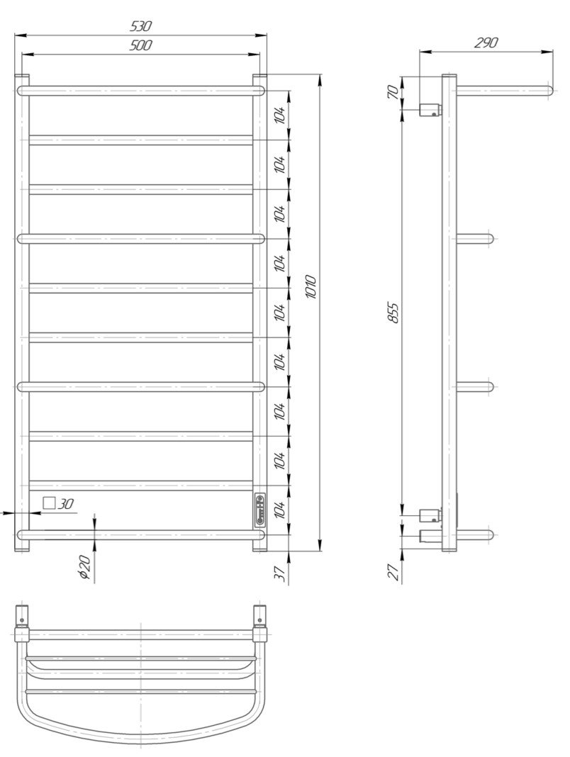 Cascade Lux with Shelf 10 Oro