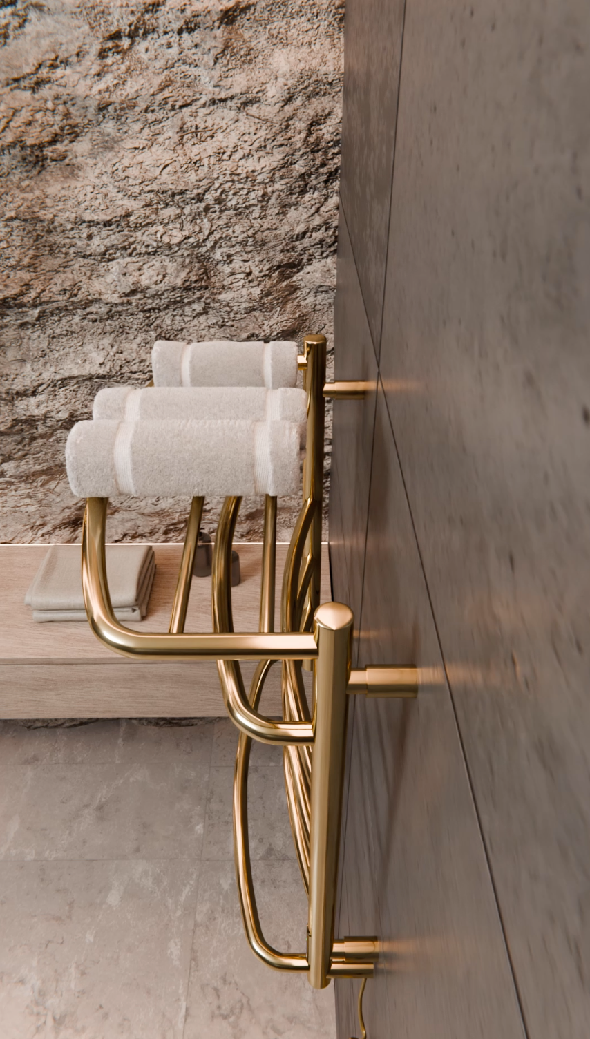 Cascade with Shelf 6 Oro