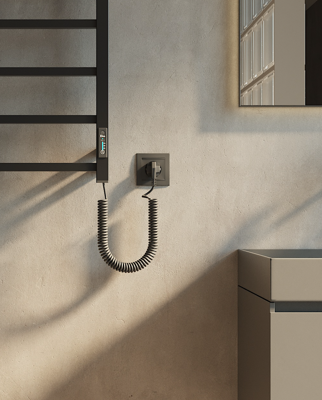 Toallero Eléctrico Atria 8 Negro 184W